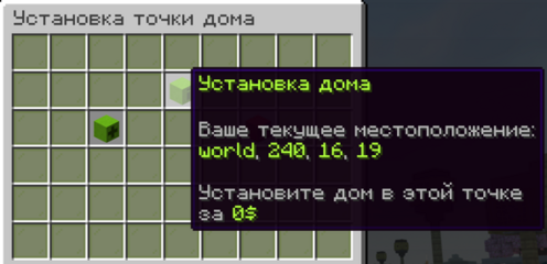 Установить точку дома